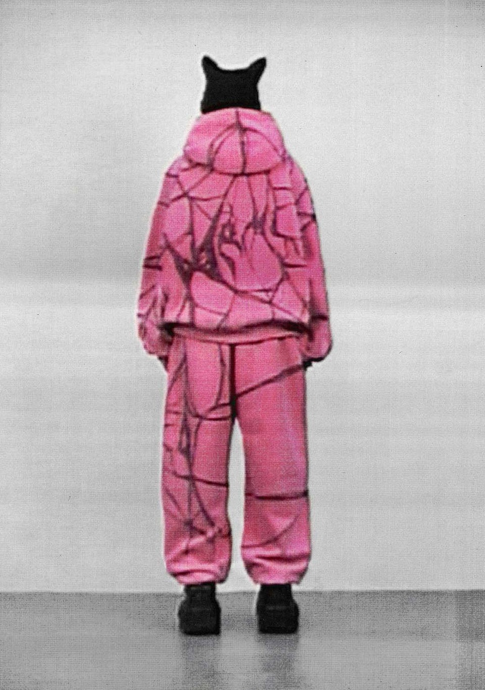 POISON RHINESTONE ZIP HOODIE PINK