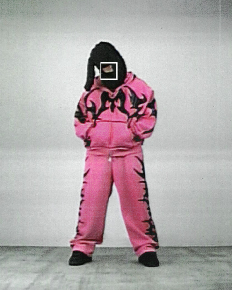 FLAME ZIP HOODIE PINK POISON