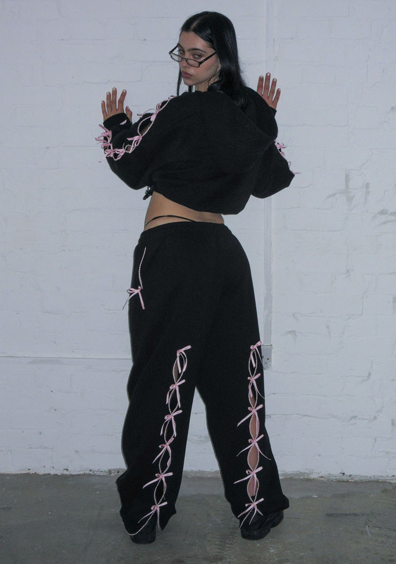 PRINC355 RIBBON SWEATPANTS BLACK