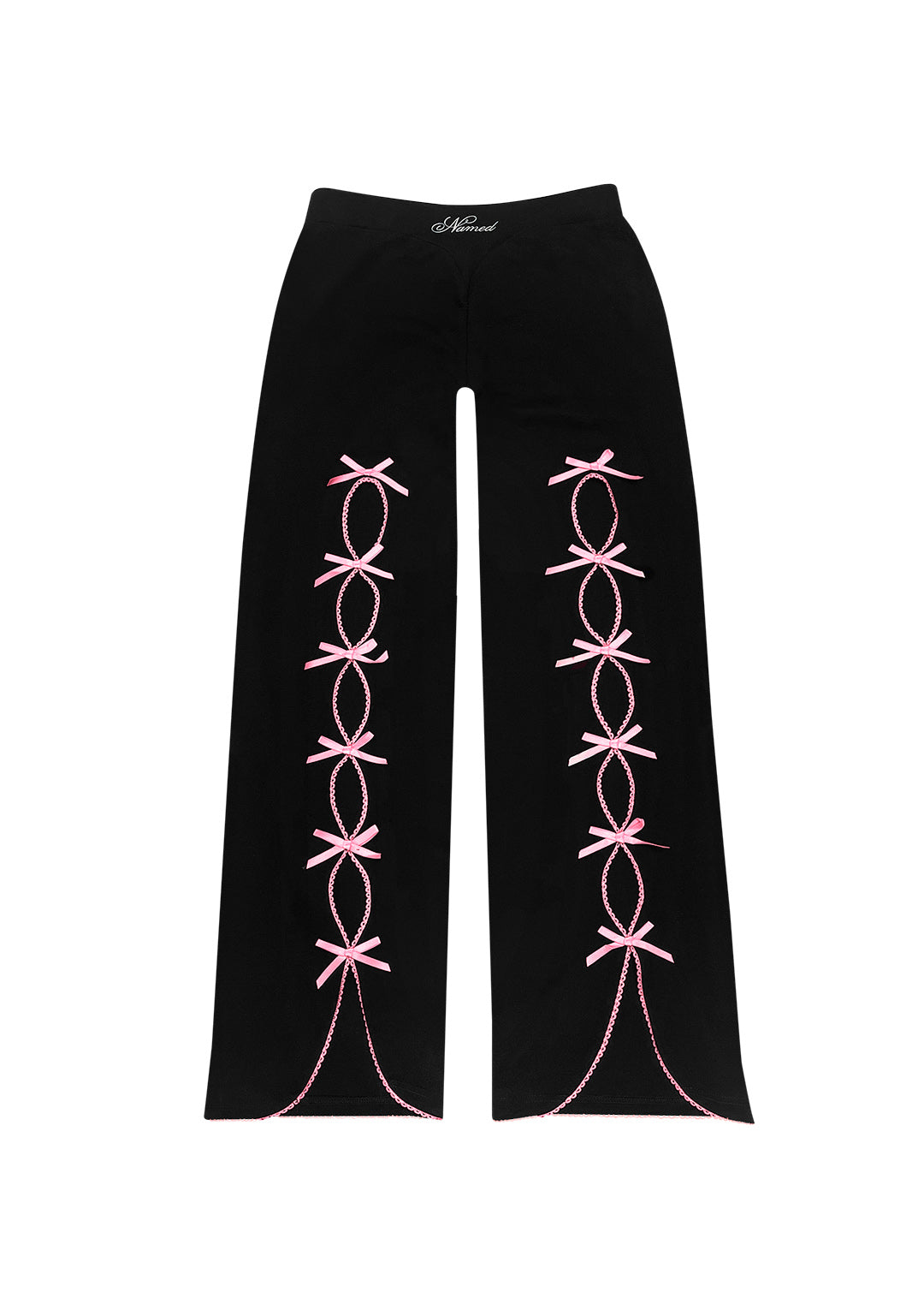 PRINC355 RIBBON SCULPT STRETCH PANTS BLACK