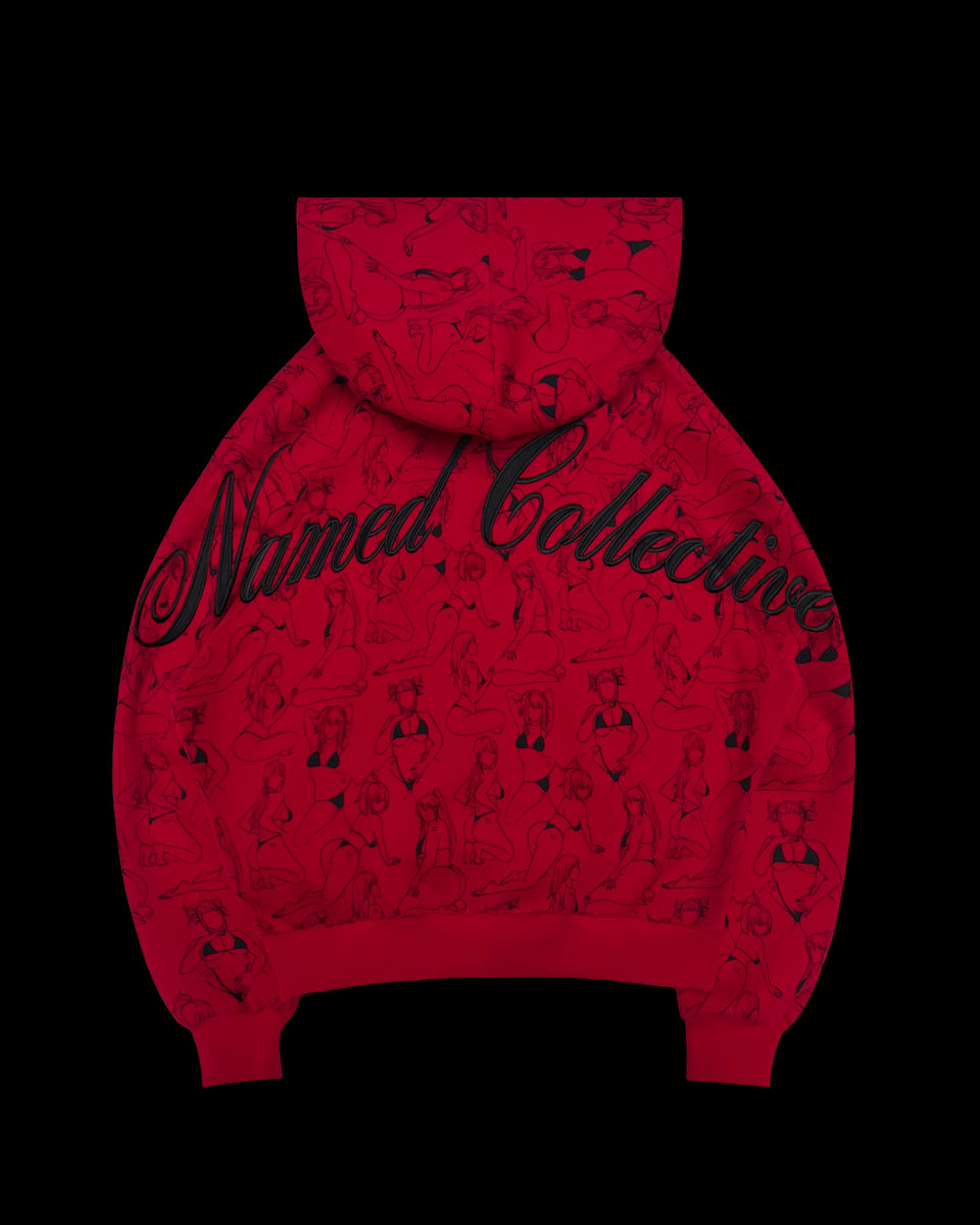 INTERNET GIRLFRIEND ZIP HOODIE RED