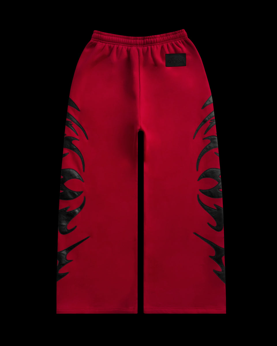 FLAME SWEATPANTS RED HOT