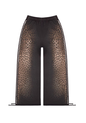 RUMOUR STUDDED OVERSIZED SWEATPANTS LEOPARD