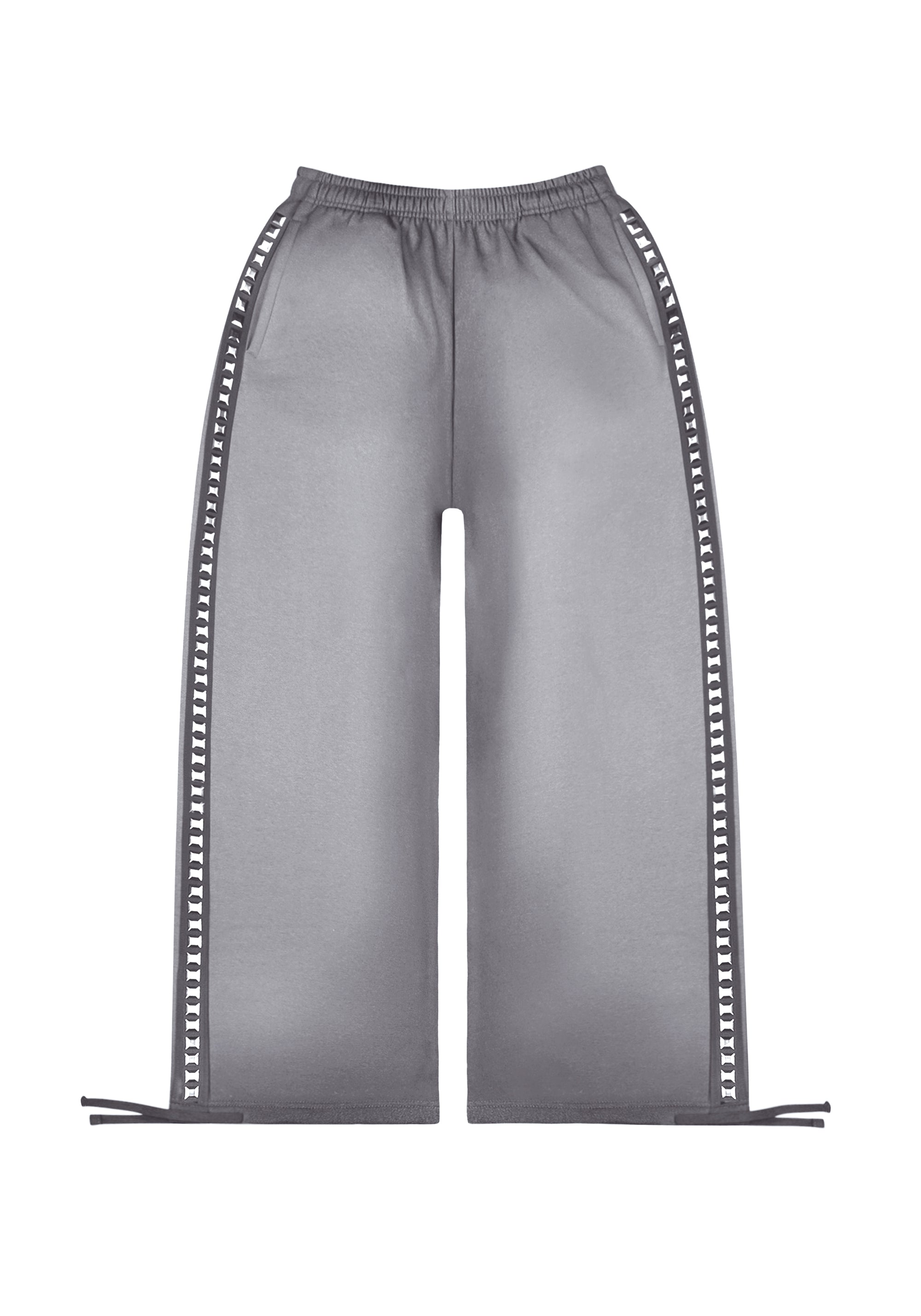 RUMOUR STUDDED OVERSIZED SWEATPANTS GRADIENT GREY