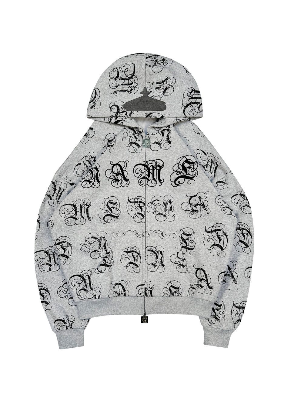 SIGNATURE ZIP HOODIE GREY MARL