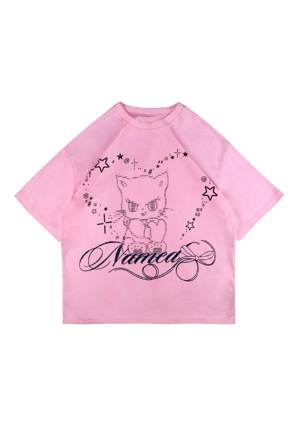 404 ERROR KITTY OVERSIZED TEE BABY PINK