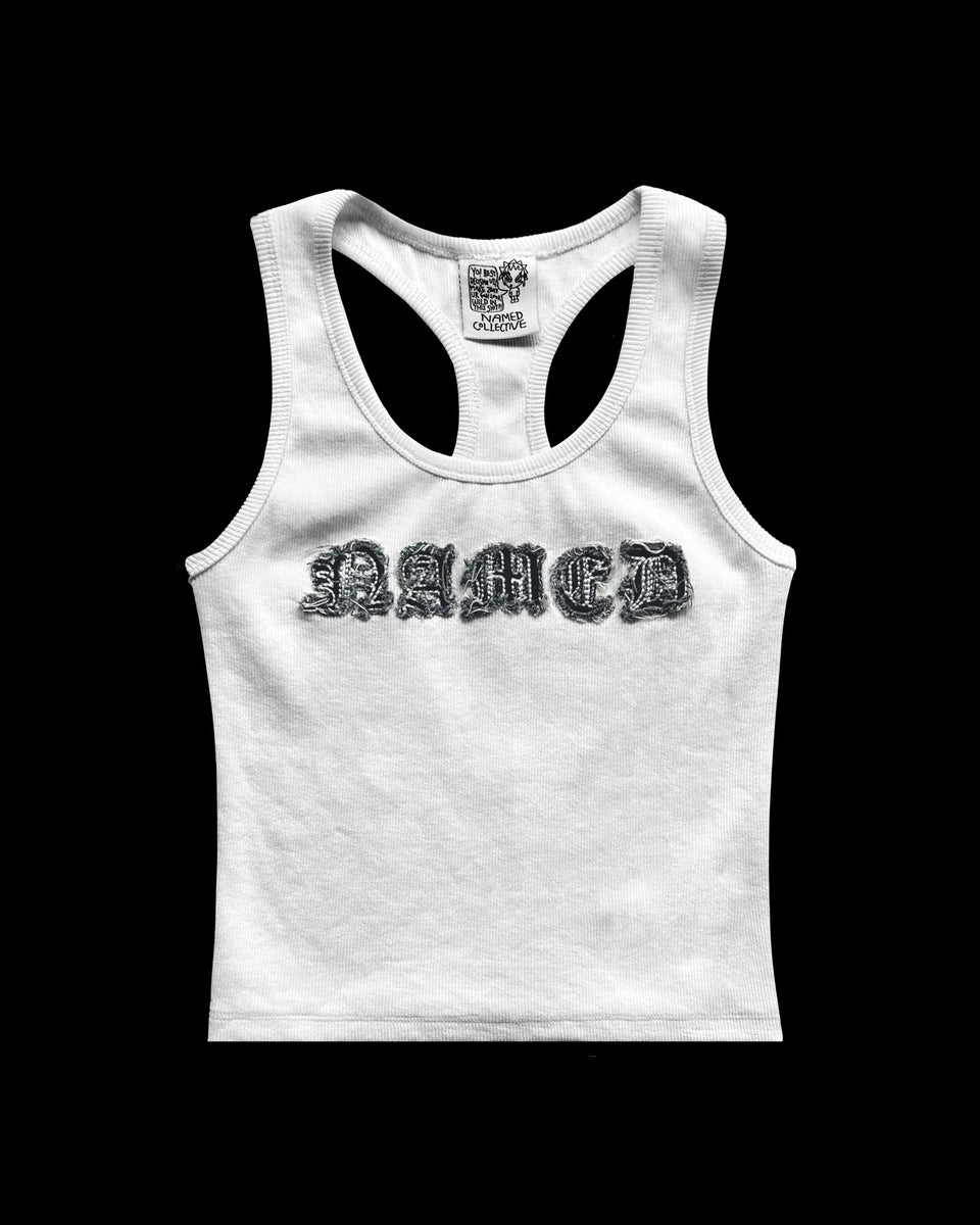 MISSION RIBBED RACERBACK TANK WHITE