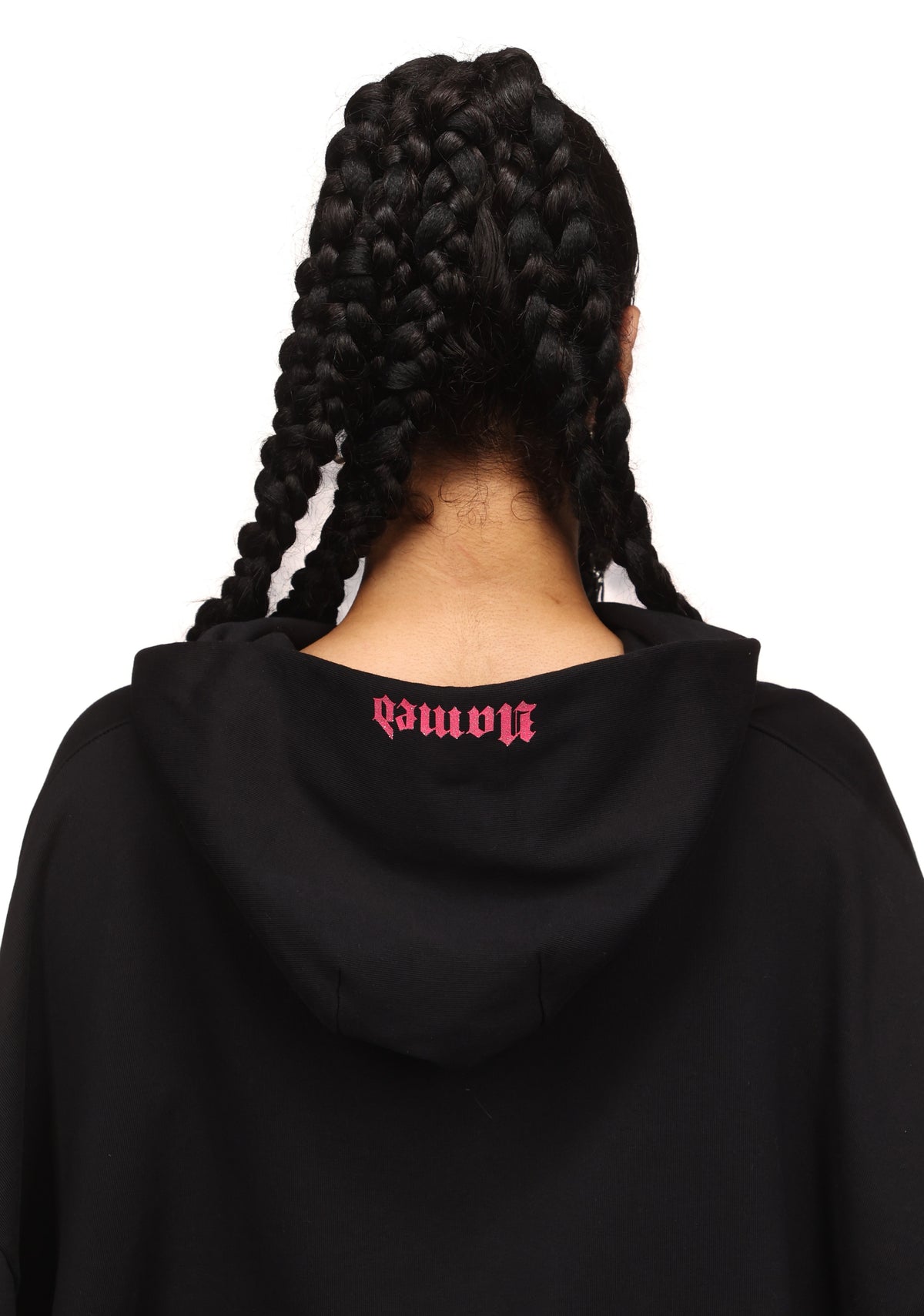 ACCEPTING TIPS RHINESTONE PULLOVER HOODIE BLACK
