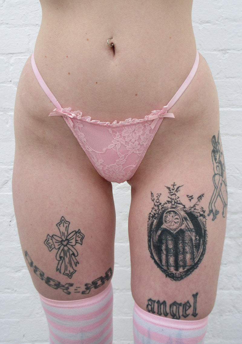 ALLURE CHARM LACE G-STRING BABY PINK
