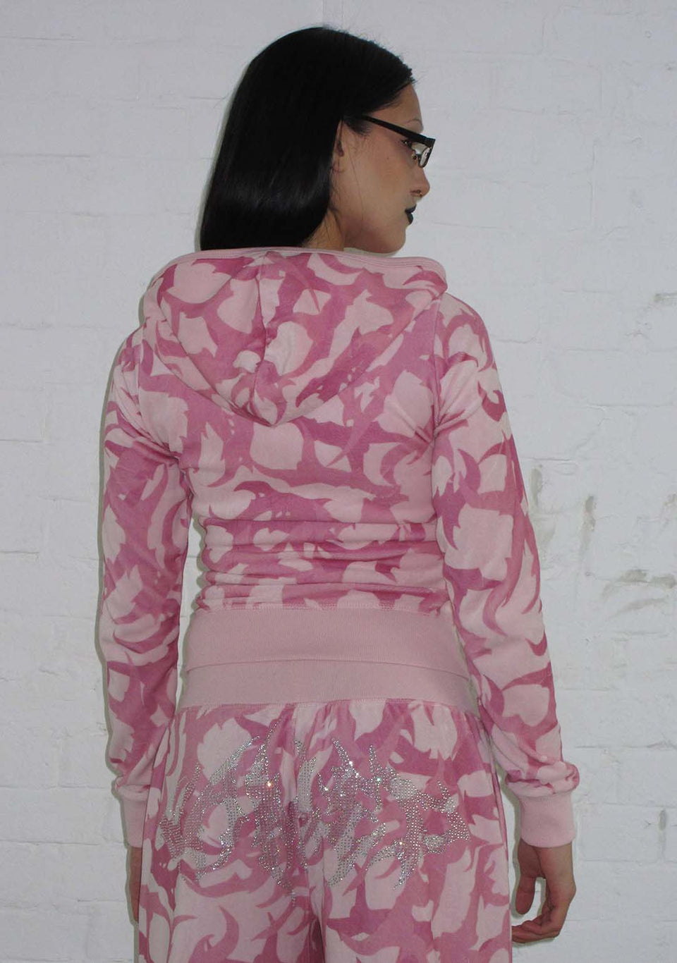 BLADE CAMO VELOUR SWEATPANTS PINK