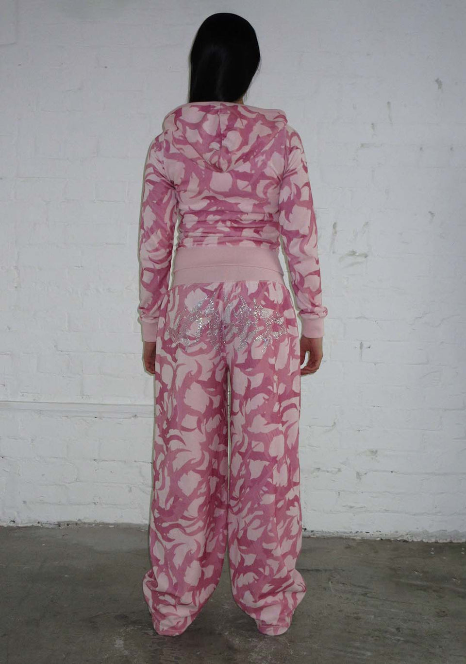 BLADE CAMO VELOUR SWEATPANTS PINK
