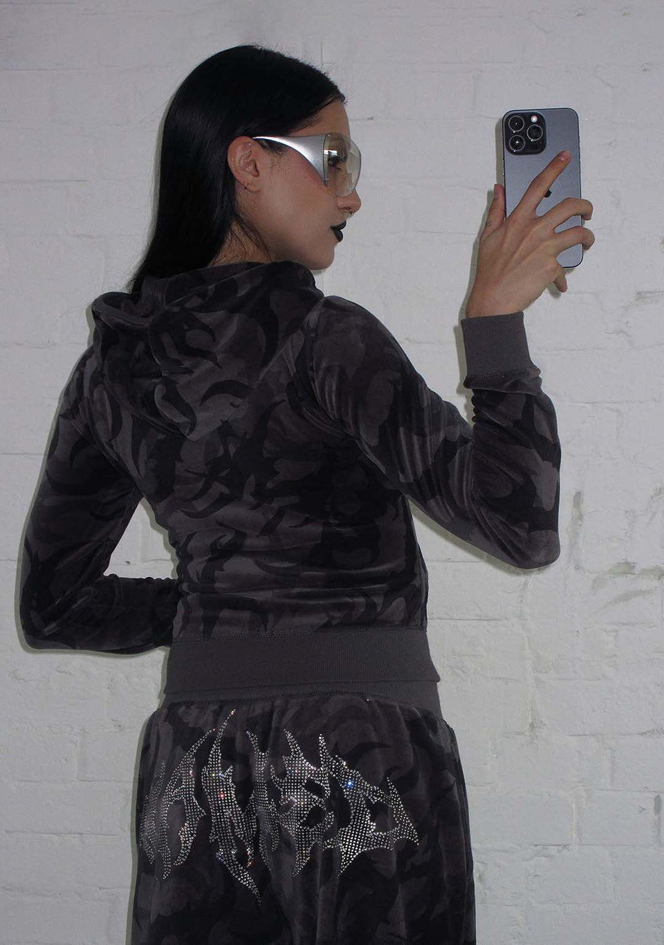 BLADE CAMO VELOUR ZIP HOODIE NIGHT