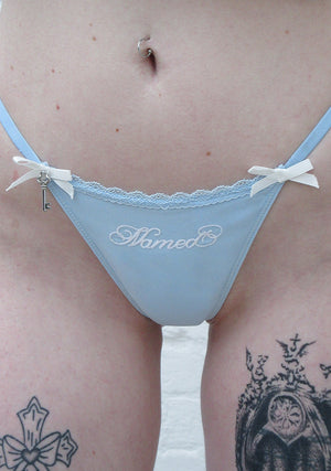 BLESSED CHARM MESH G-STRING BABY BLUE