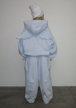 STITCH WINGS ZIP HOODIE BABY BLUE (DETACHABLE WINGS)