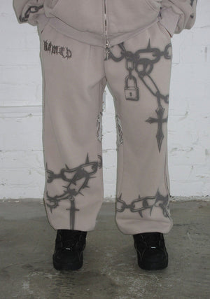CHAINS SWEATPANTS BONE