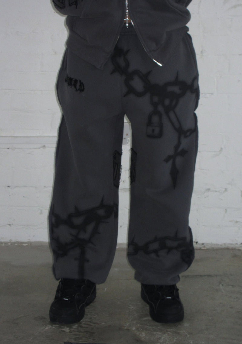 CHAINS SWEATPANTS CAST IRON