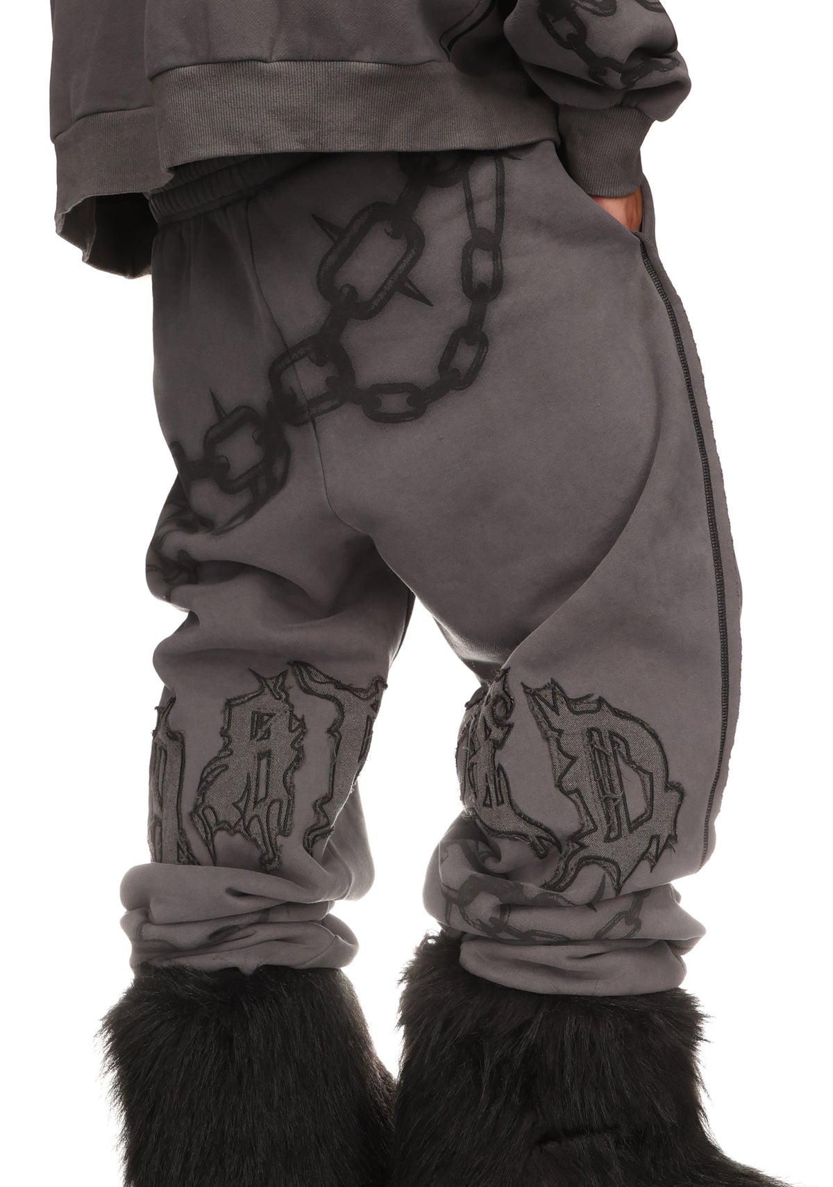 CHAINS SWEATPANTS CAST IRON