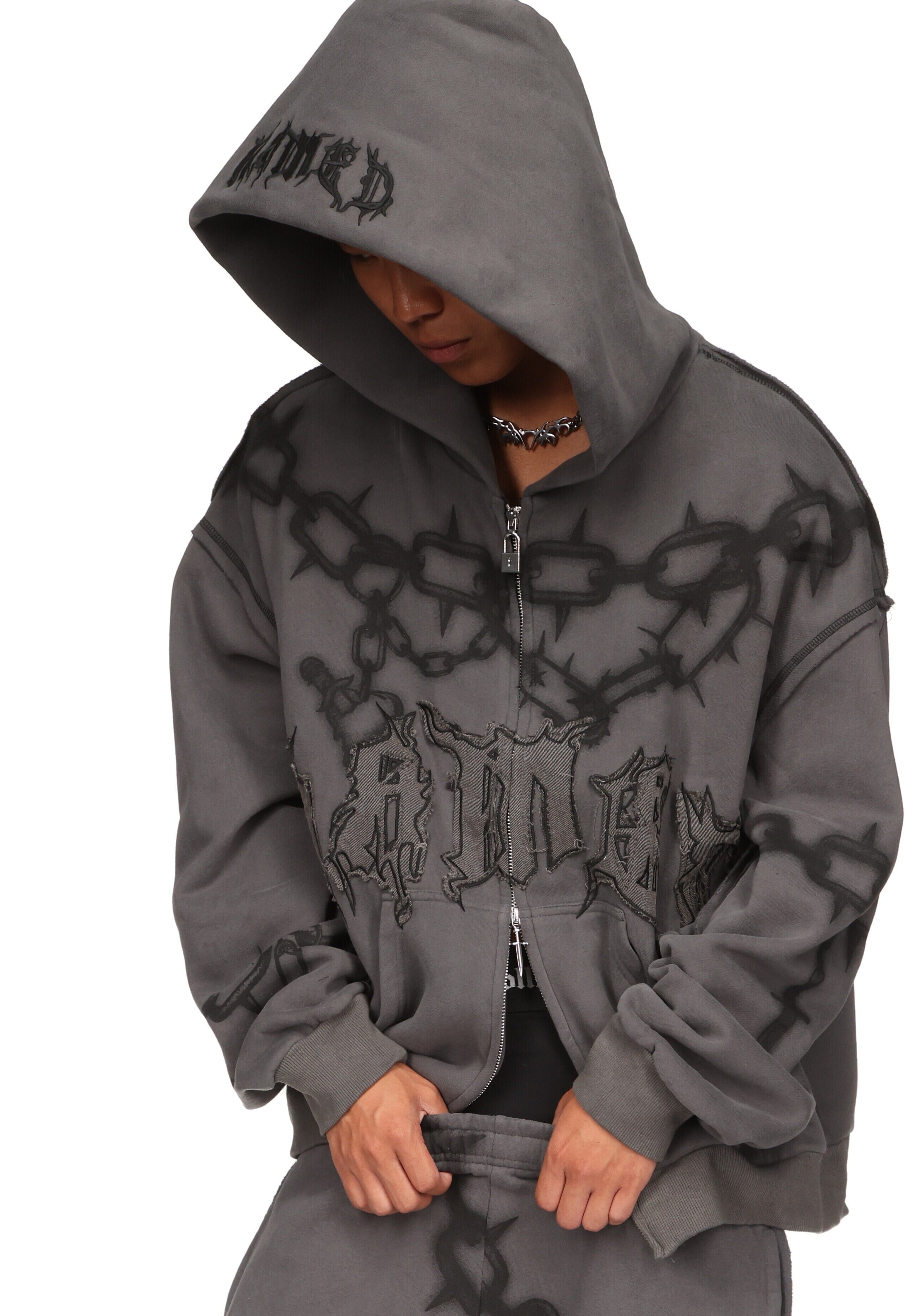 Chains Zip Hoodie Cast Iron – NAMED COLLECTIVE®