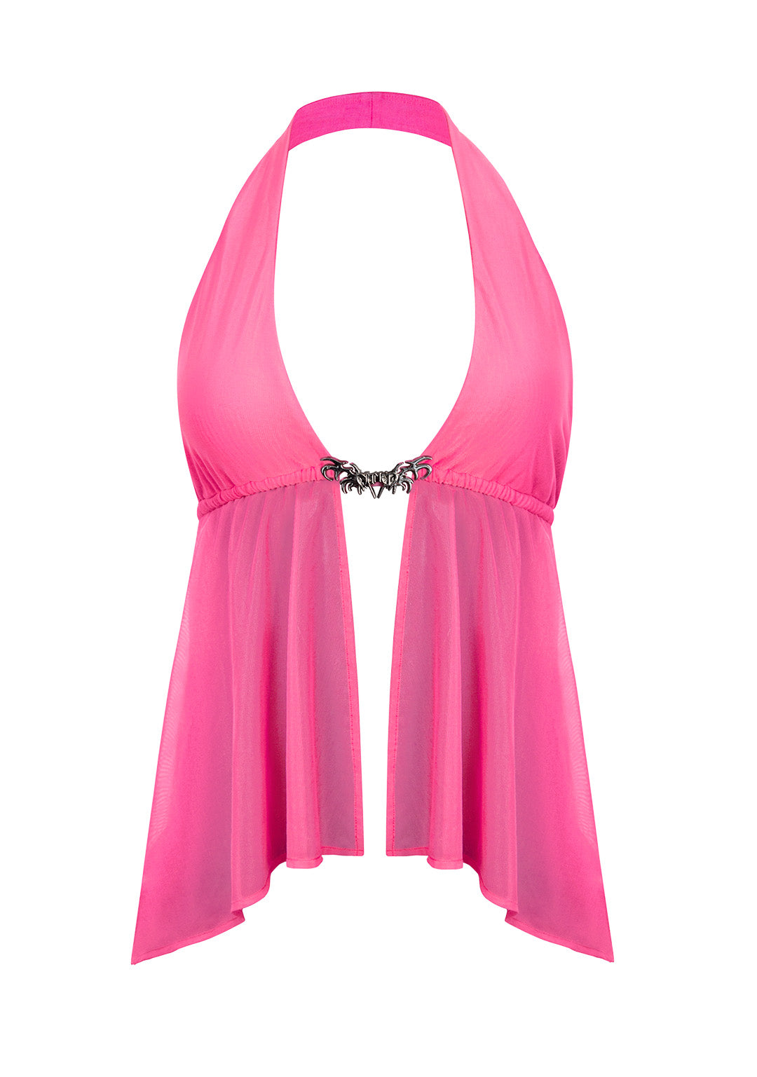 CHARISMA CHARM BACKLESS HALTERNECK TOP HOT PINK