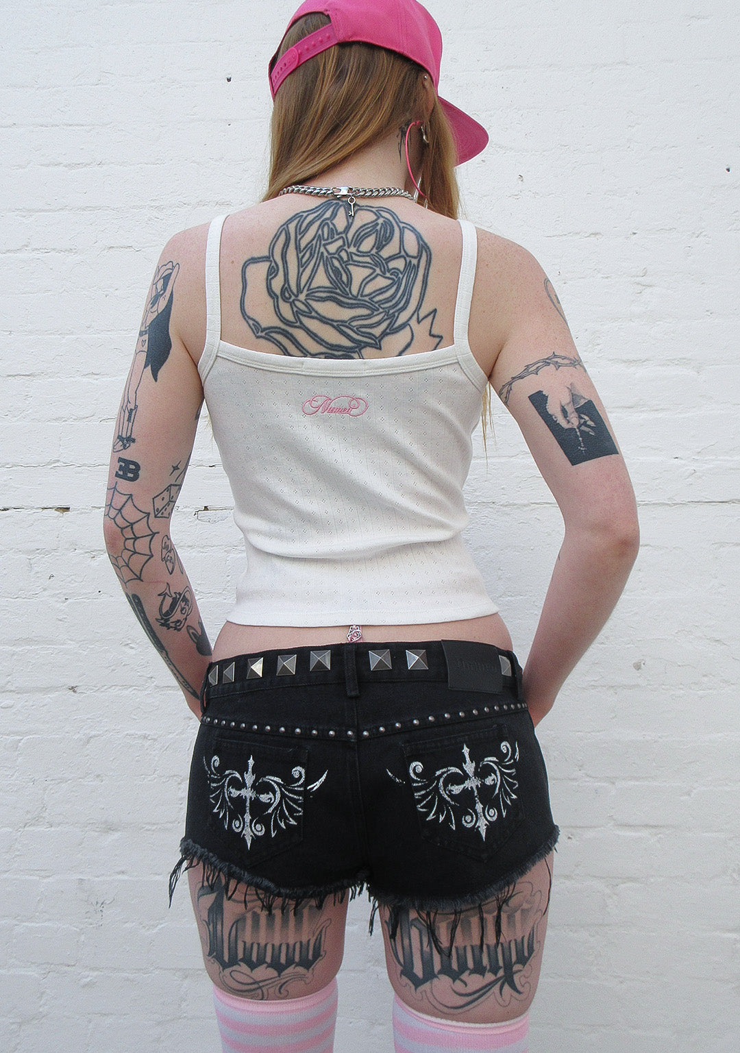 CHERISH POINTELLE CAMI TOP WHITE