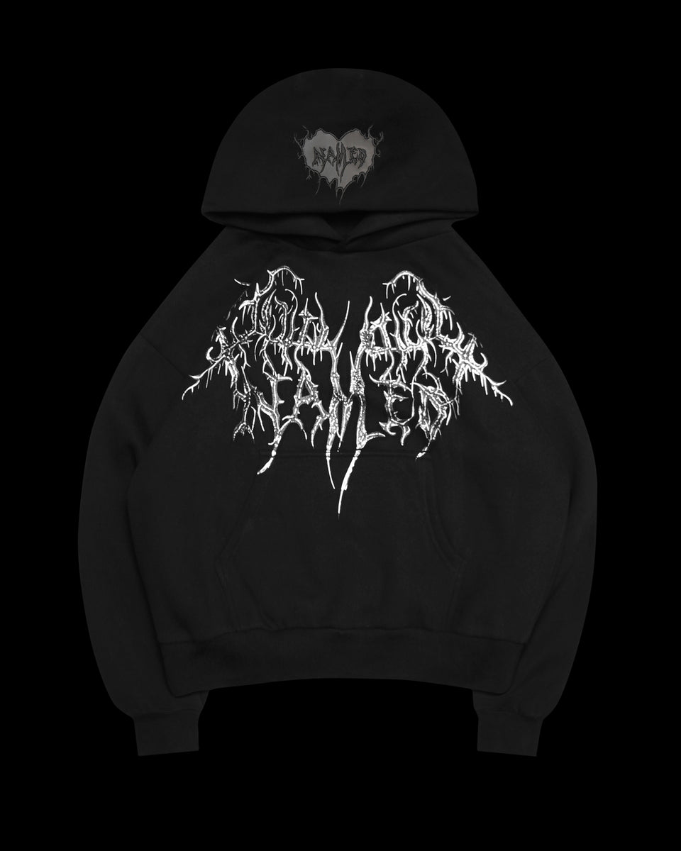 COLD HEART CHROME HOODIE BLACK