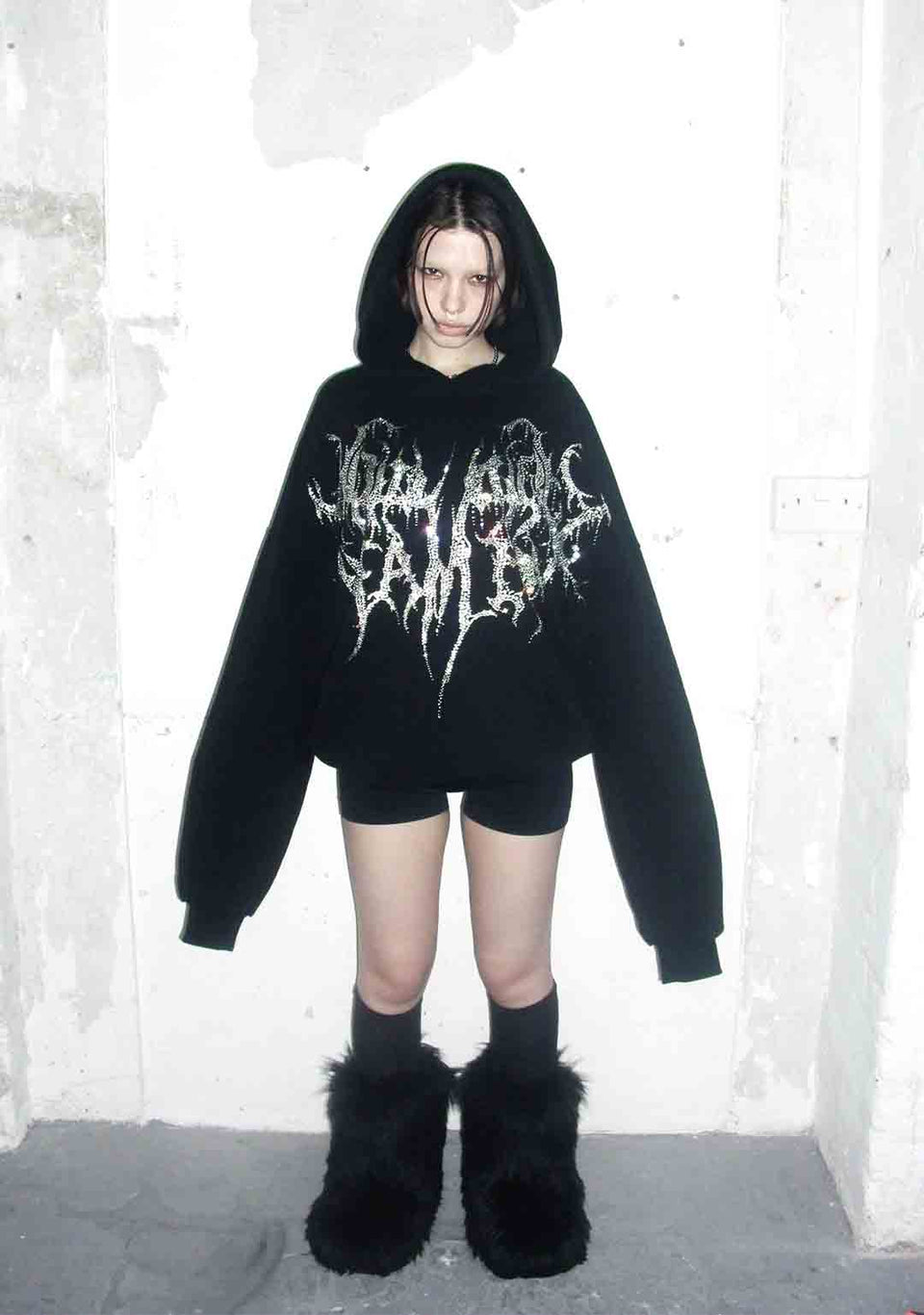COLD HEART RHINESTONE HOODIE