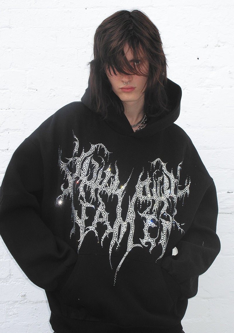 COLD HEART RHINESTONE HOODIE