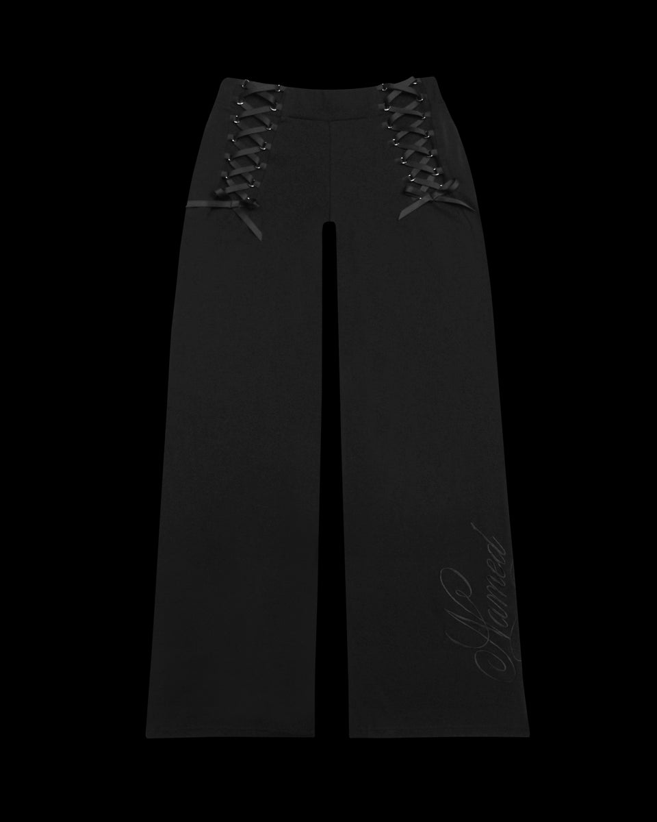 CONFESSIONS RIBBON SCULPT STRETCH PANTS BLACK