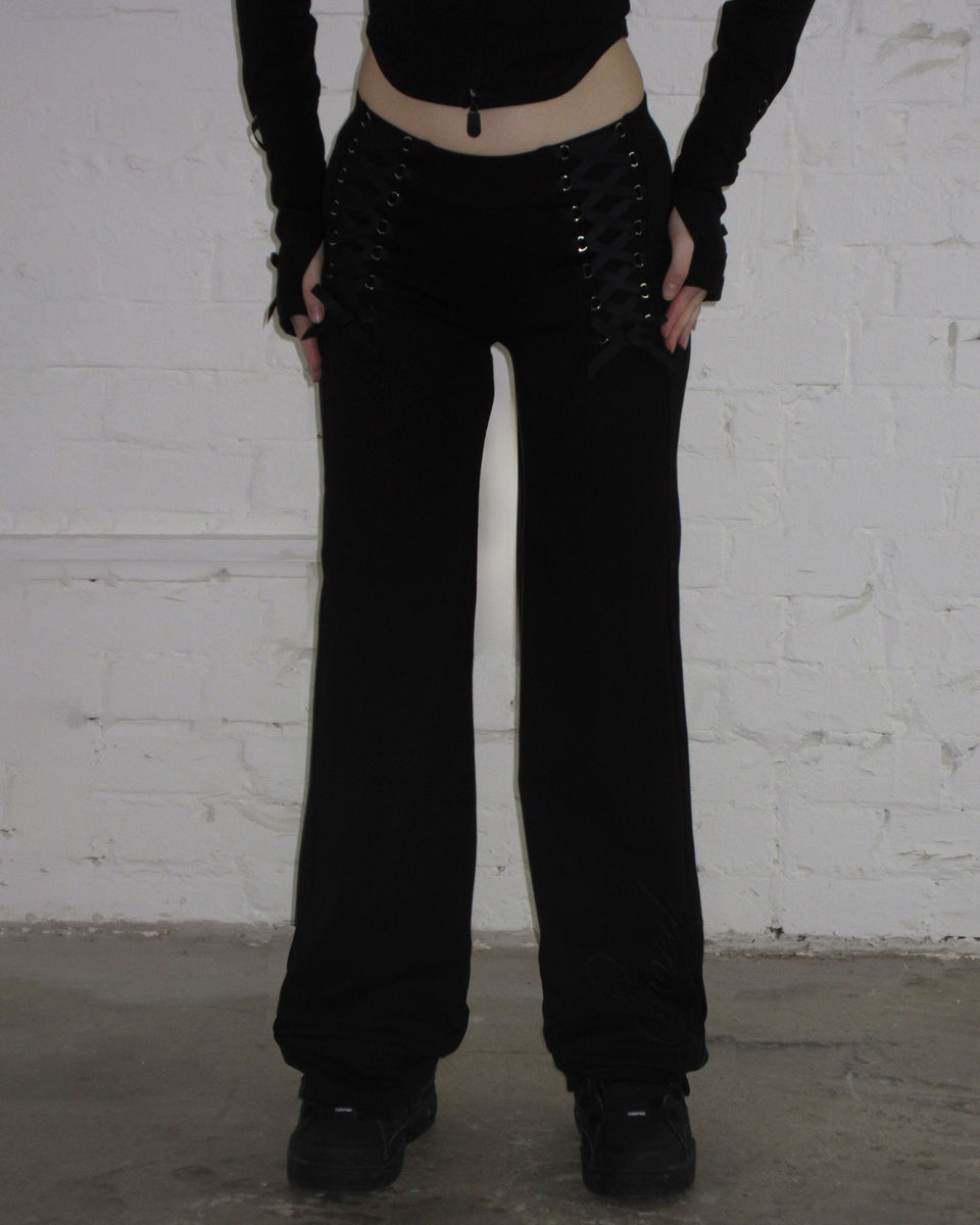 CONFESSIONS RIBBON SCULPT STRETCH PANTS BLACK