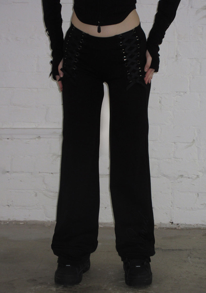 CONFESSIONS RIBBON SCULPT STRETCH PANTS BLACK