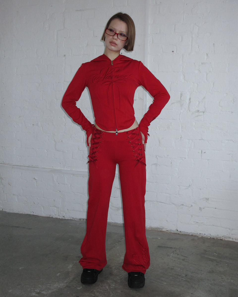 CONFESSIONS RIBBON SCULPT STRETCH PANTS RED