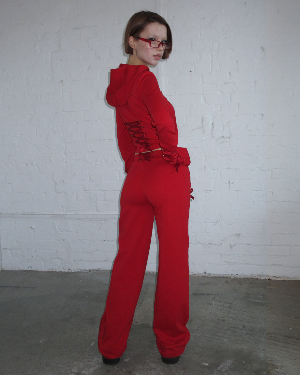 CONFESSIONS RIBBON SCULPT STRETCH PANTS RED