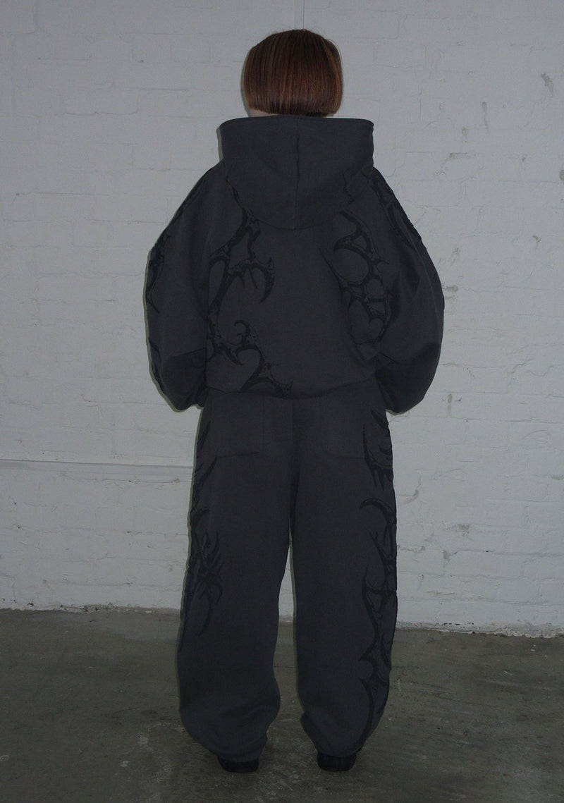 CRASH PUFF PRINT OVERSIZED SWEATPANTS CHARCOAL