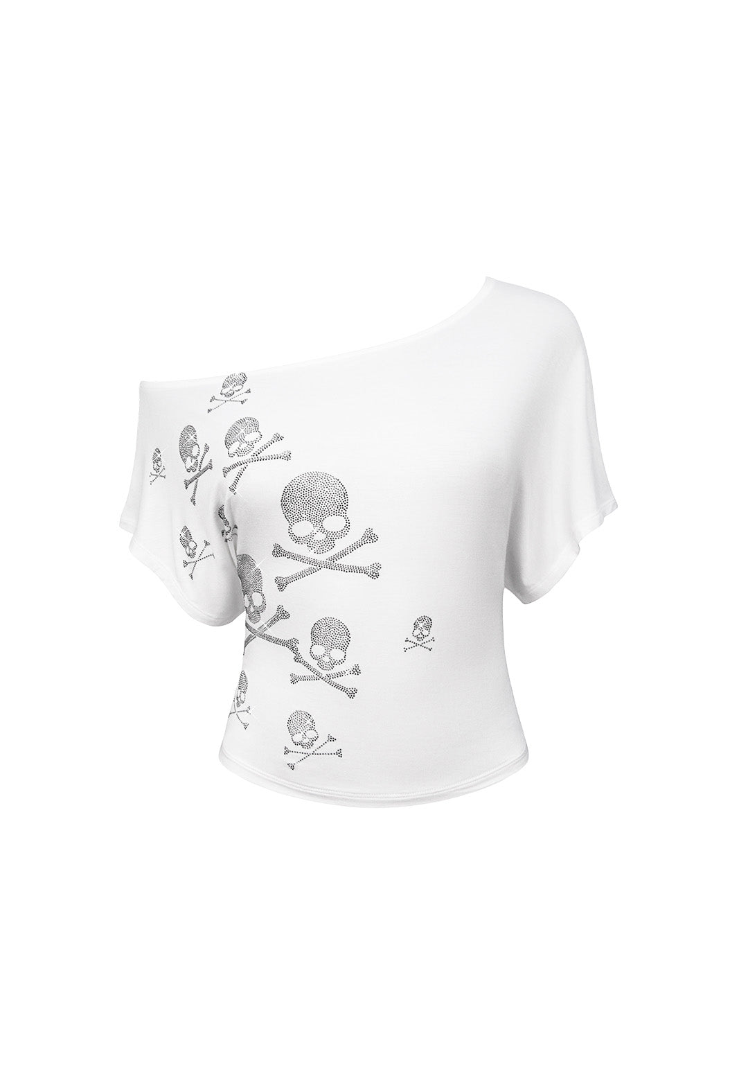 Cryptic Rhinestone Off The Shoulder Top White – NAMED COLLECTIVE®