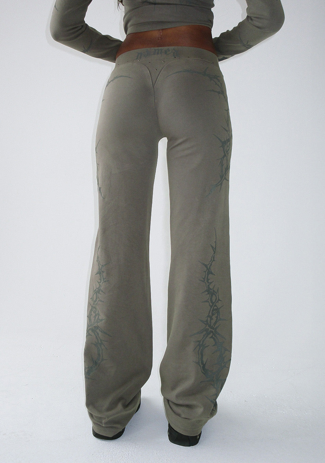 CURSE SCULPT STRETCH PANTS LIGHT WASHED ARMY GREEN