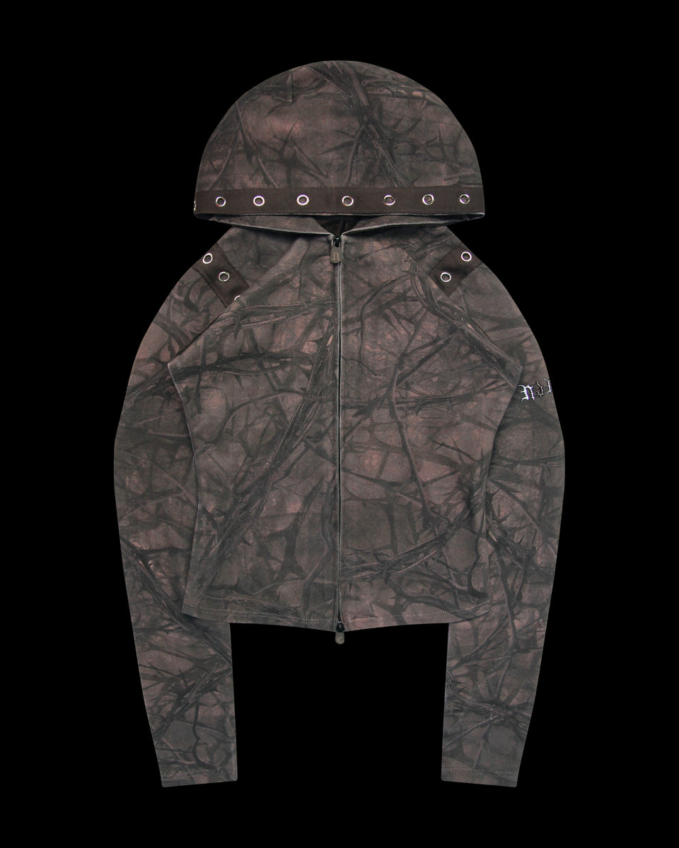 CURSE SCULPT STRETCH ZIP HOODIE TREE CAMO