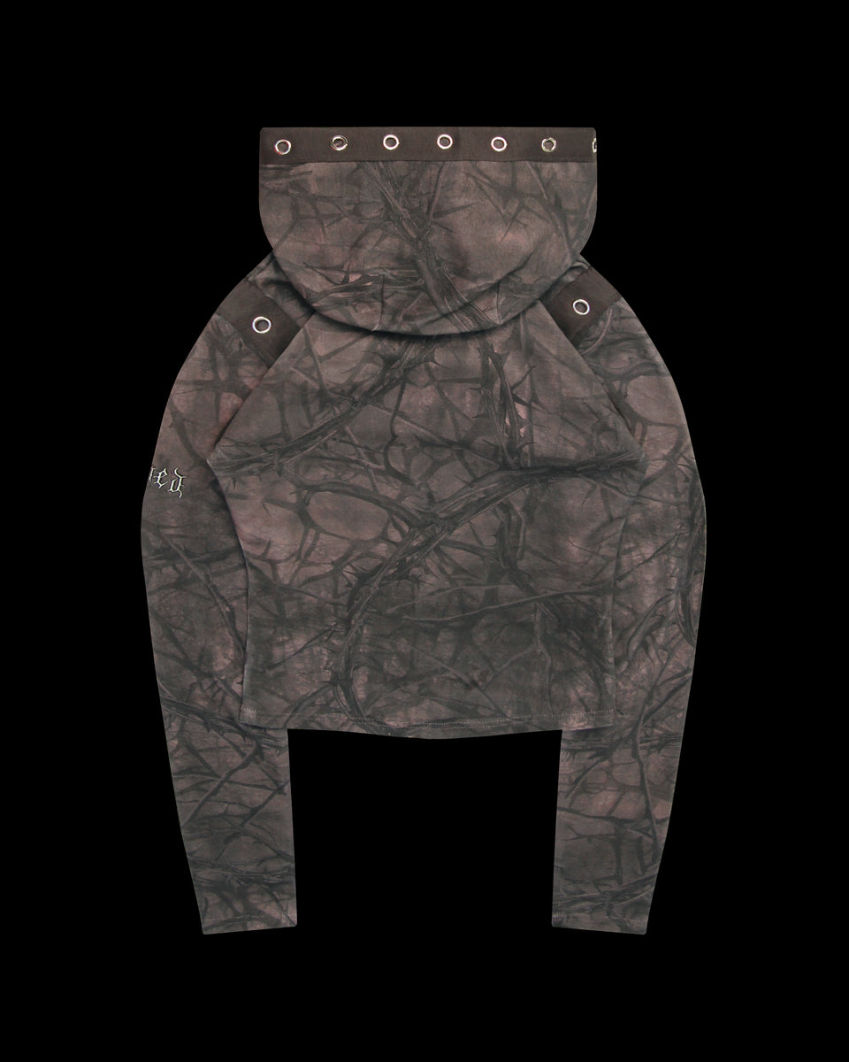 CURSE SCULPT STRETCH ZIP HOODIE TREE CAMO