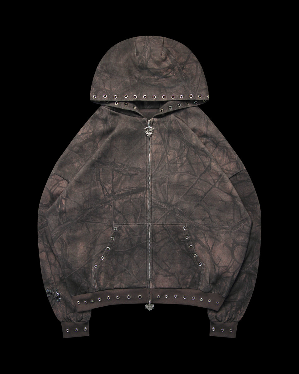 CURSE ZIP HOODIE TREE CAMO