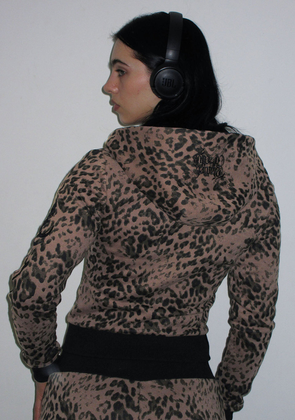 DAGGERS FITTED ZIP HOODIE LEOPARD