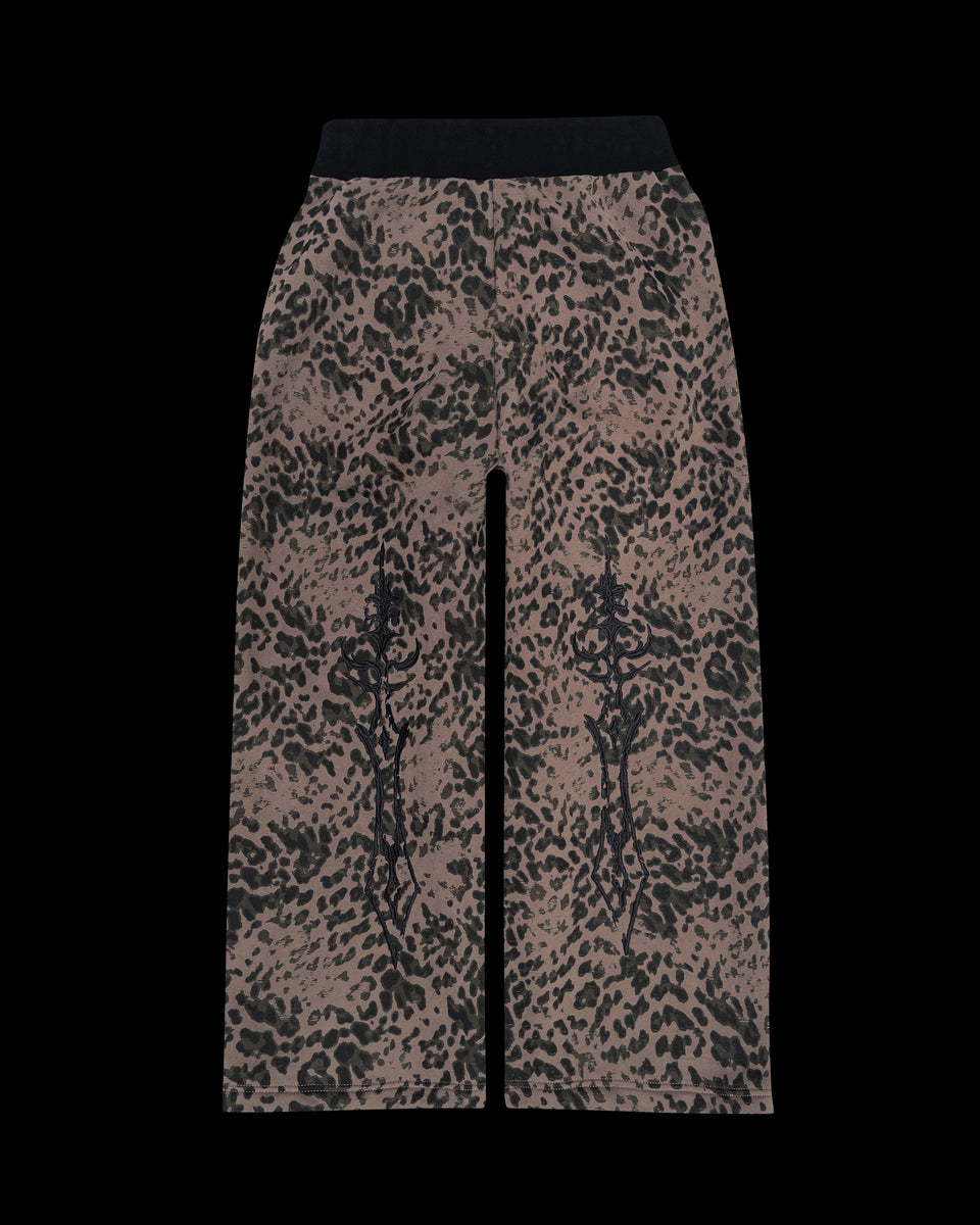 DAGGERS STRAIGHT LEG SWEATPANTS LEOPARD