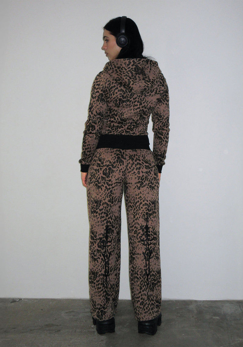 DAGGERS STRAIGHT LEG SWEATPANTS LEOPARD