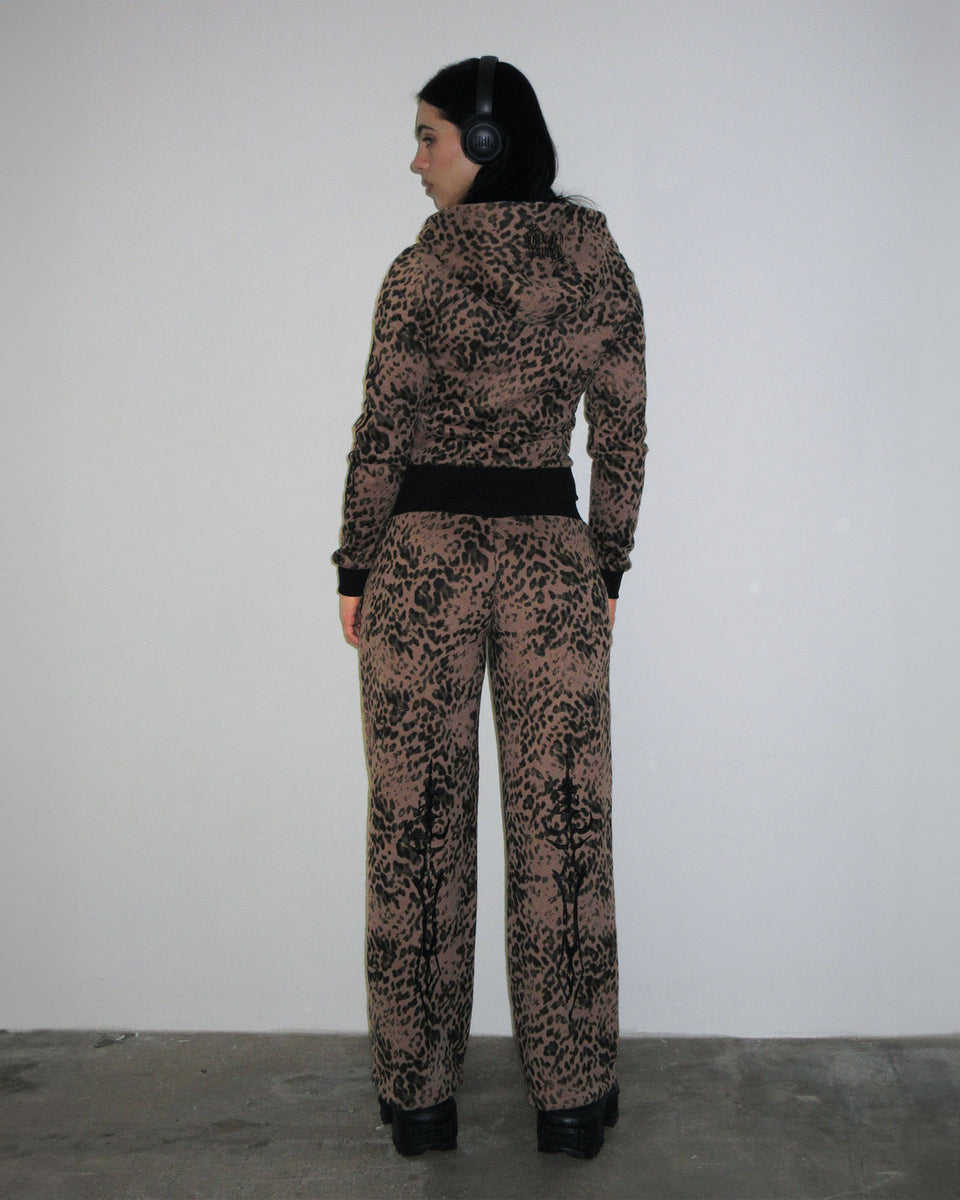 DAGGERS STRAIGHT LEG SWEATPANTS LEOPARD