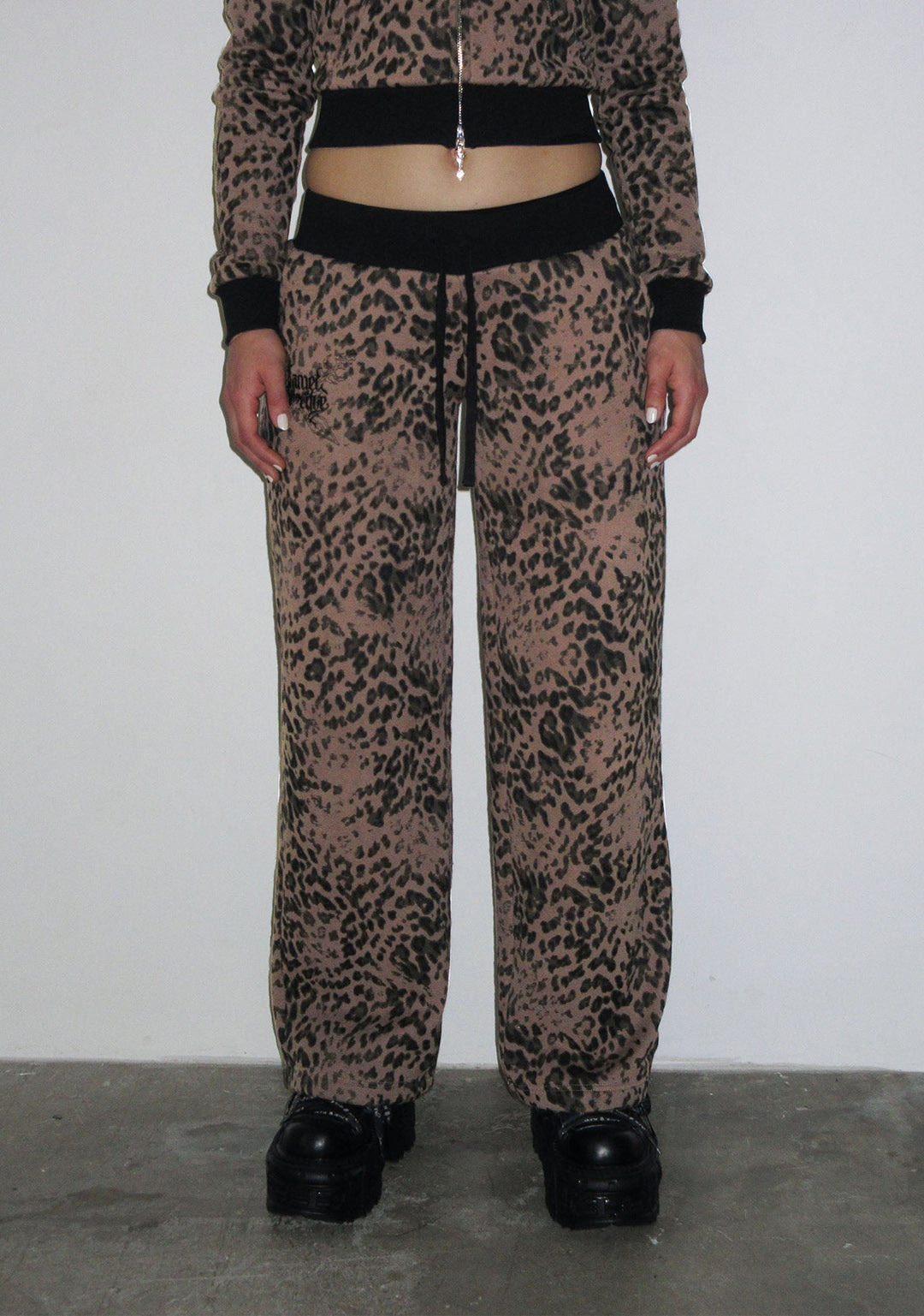 DAGGERS STRAIGHT LEG SWEATPANTS LEOPARD