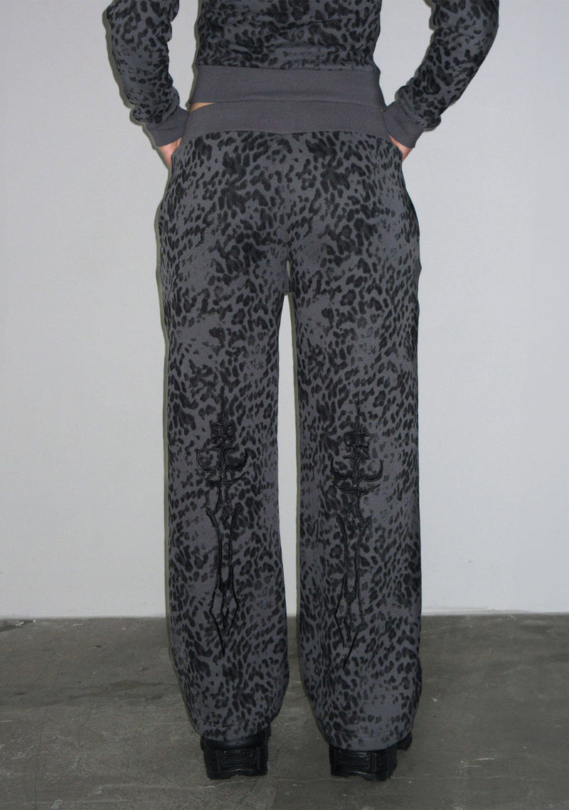 DAGGERS STRAIGHT LEG SWEATPANTS NIGHT LEOPARD