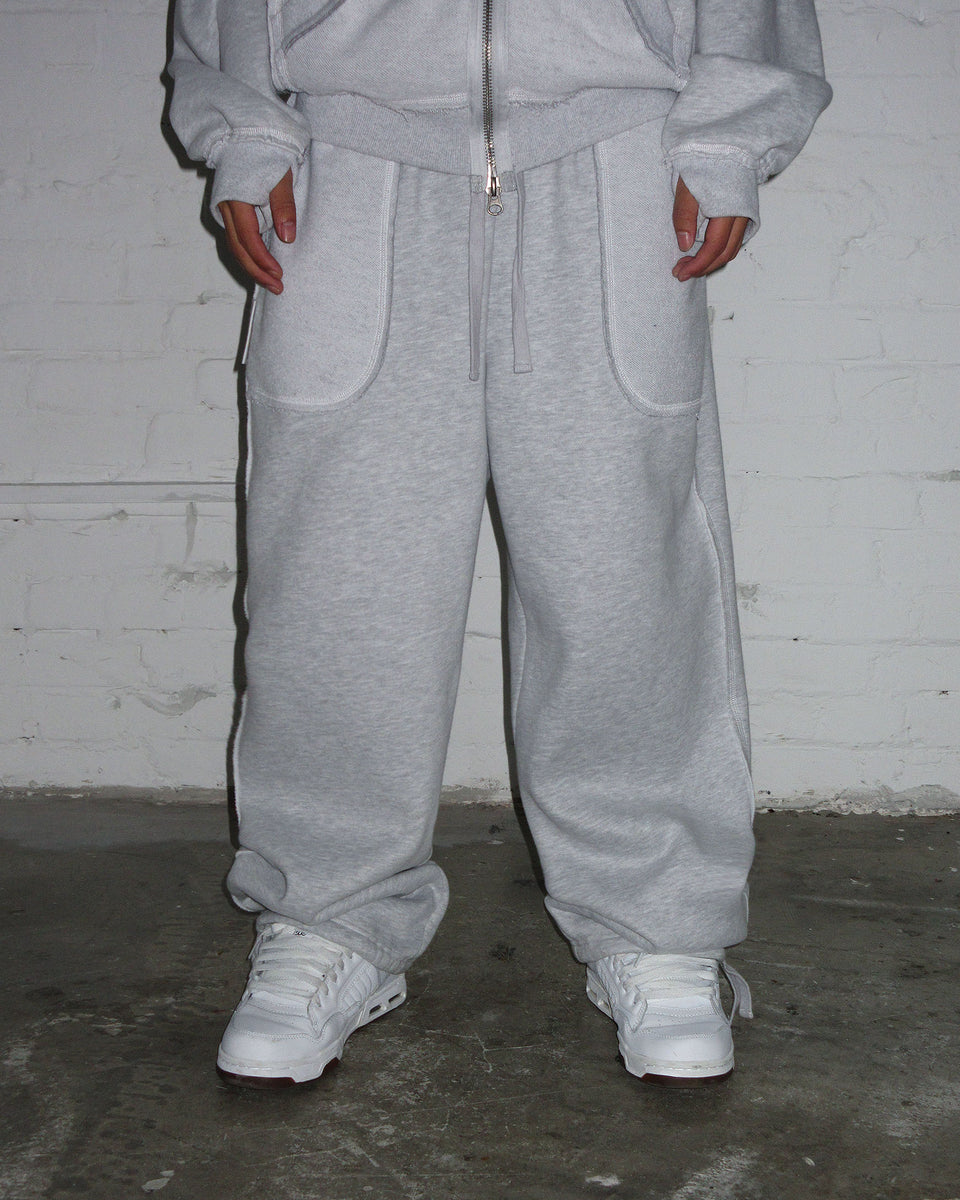 DECONSTRUCTED SWEATPANTS GREY MARL