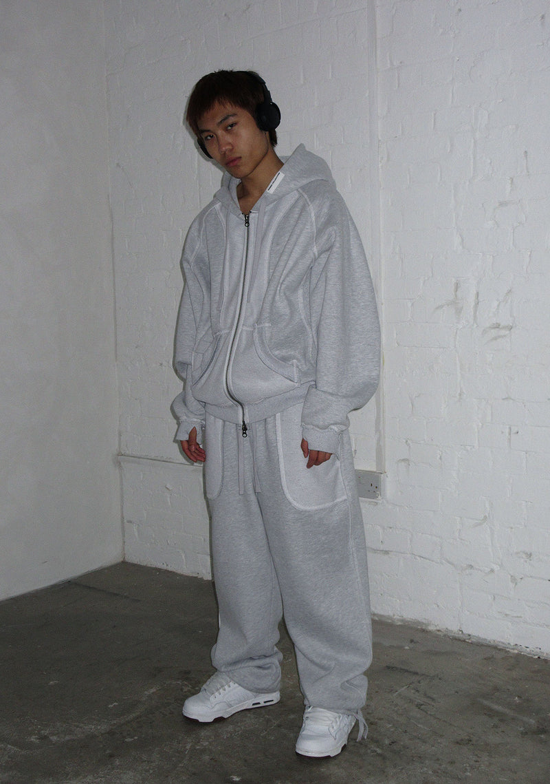 DECONSTRUCTED SWEATPANTS GREY MARL