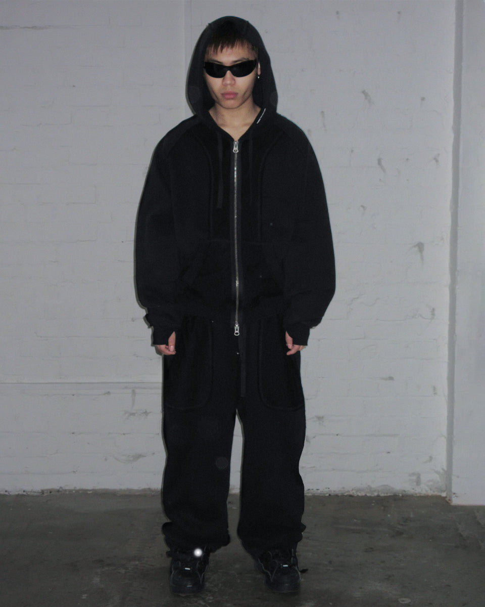 DECONSTRUCTED SWEATPANTS JET BLACK