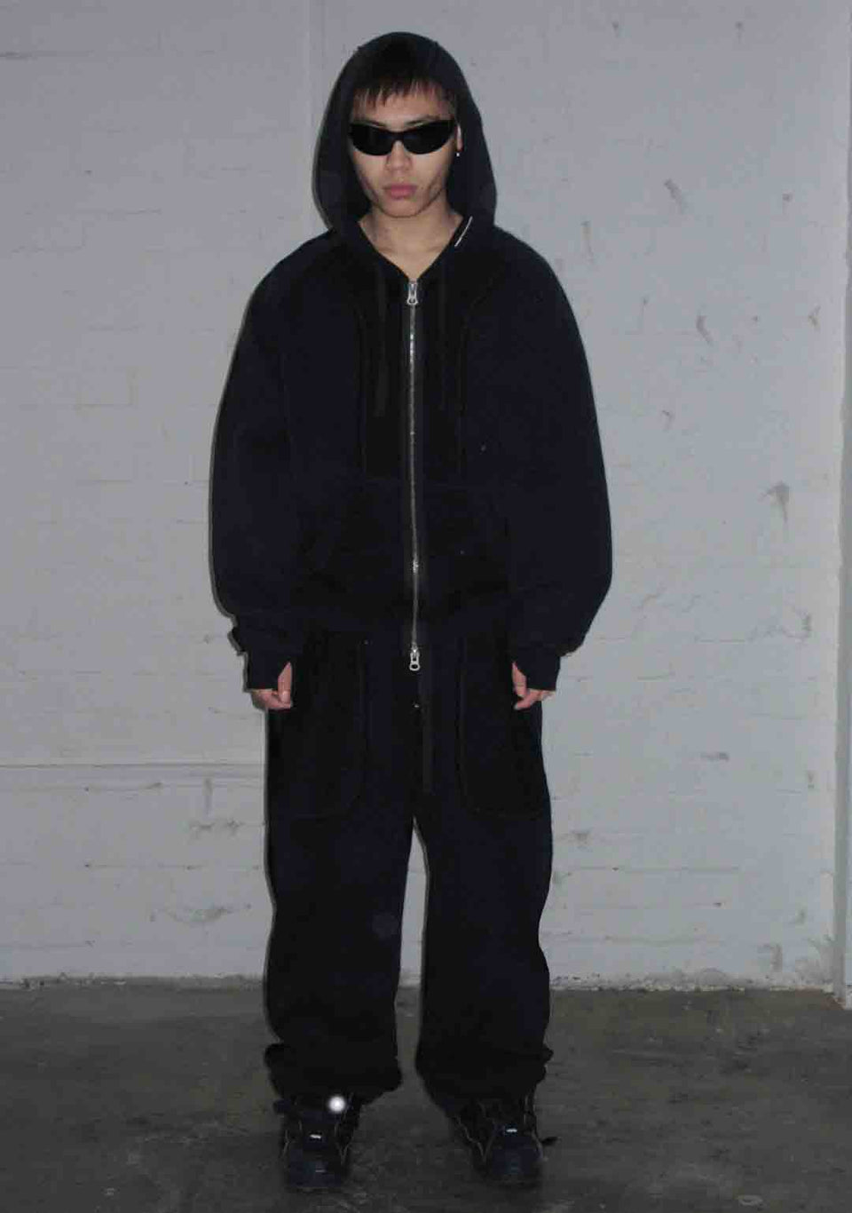 DECONSTRUCTED SWEATPANTS JET BLACK