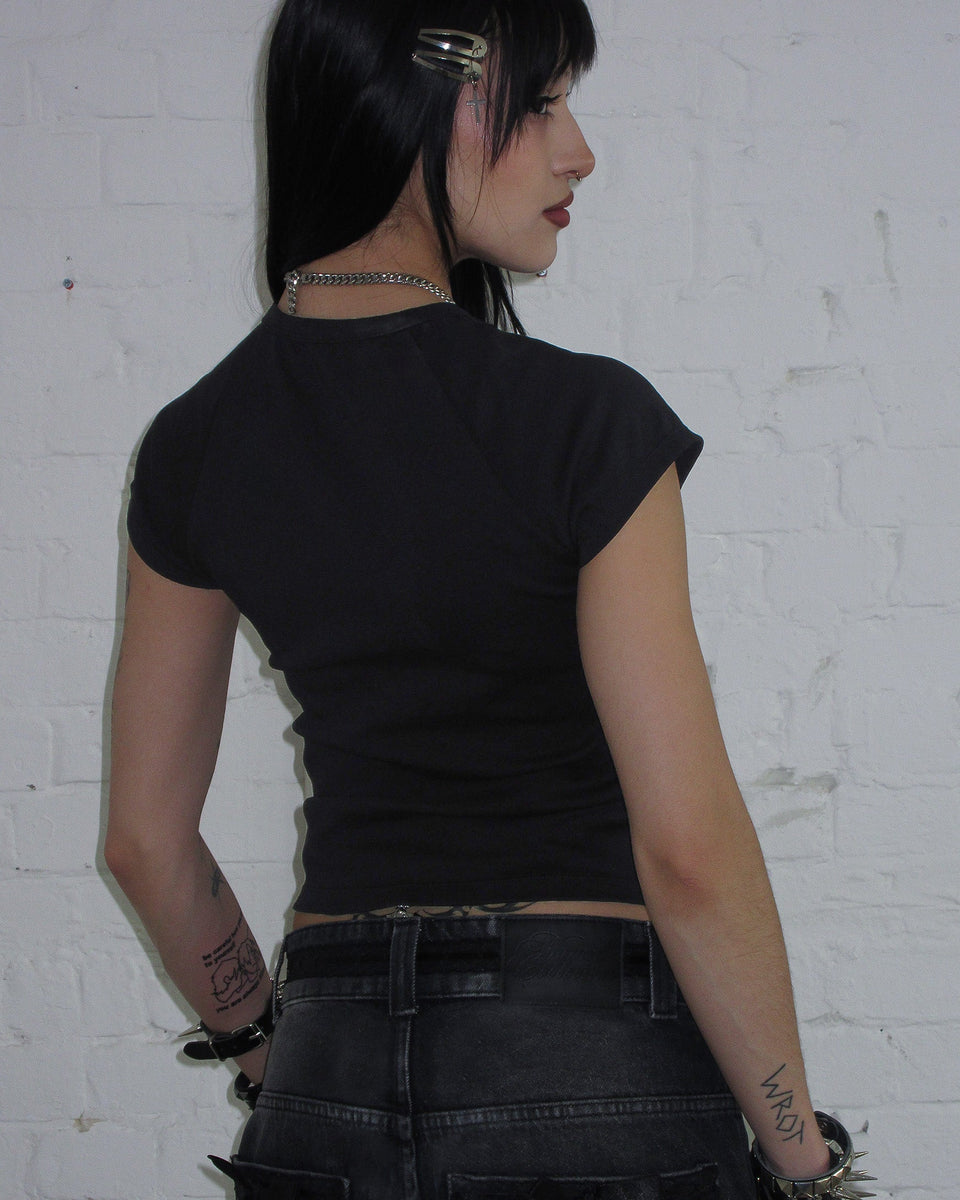 DESTROY CHROME BABY TEE BLACK