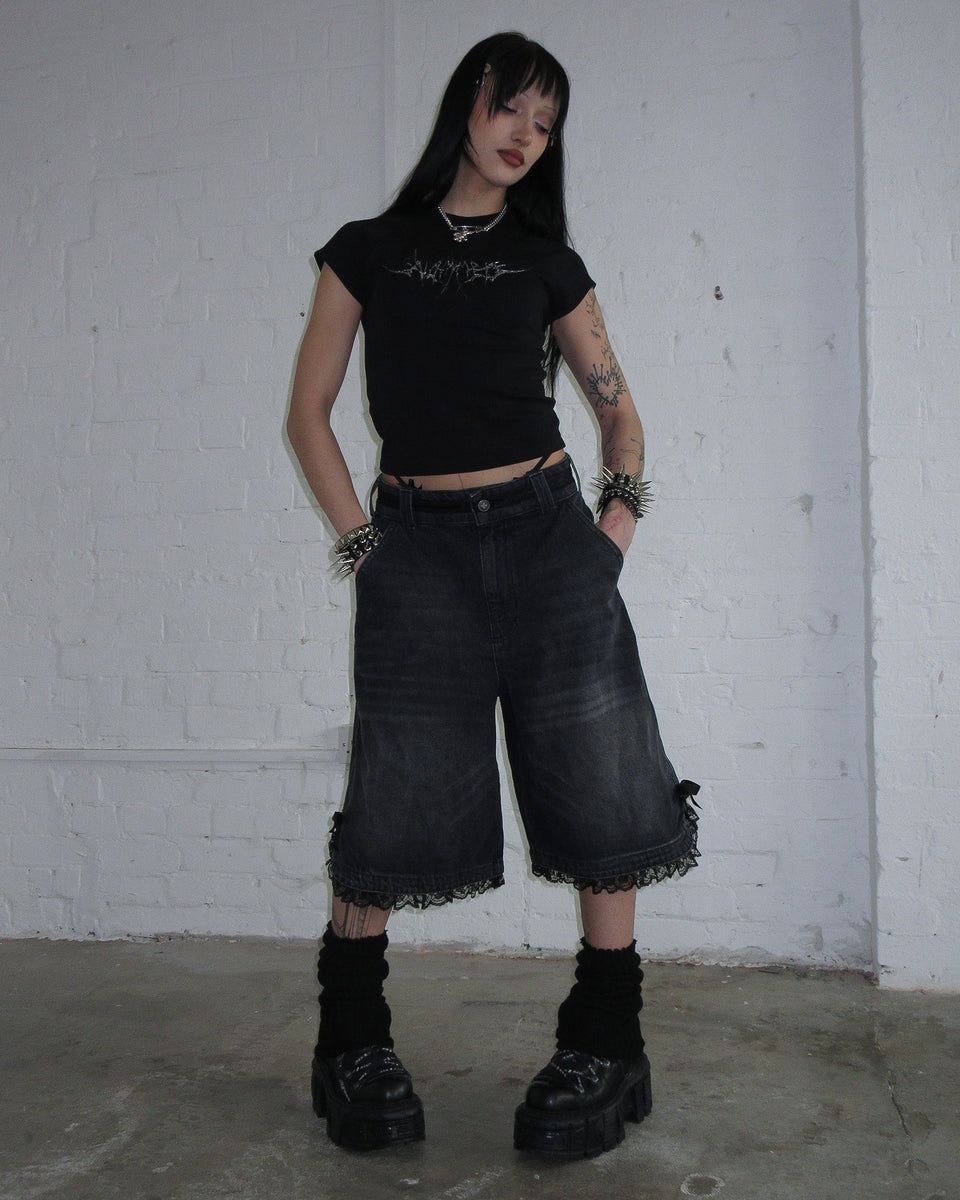 DESTROY CHROME BABY TEE BLACK
